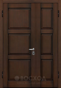 Фото стальная дверь Двухстворчатая дверь №15 с отделкой МДФ ПВХ