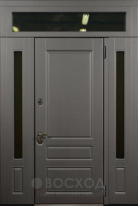 Фото стальная дверь Дверь со вставкой №18 с отделкой Винилискожа